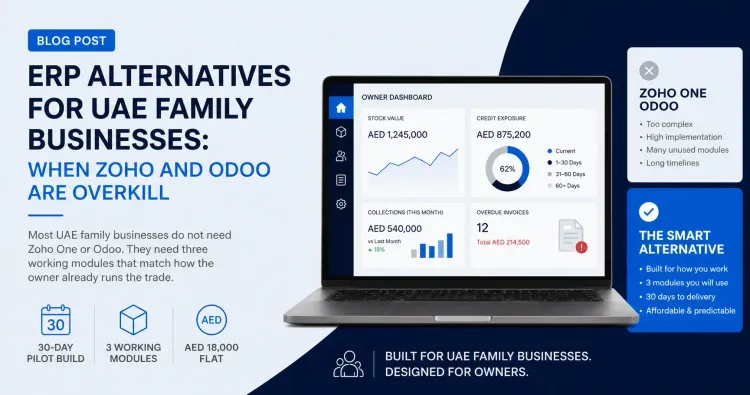 ERP Alternatives for UAE Family Businesses: When Zoho and Odoo Are Overkill